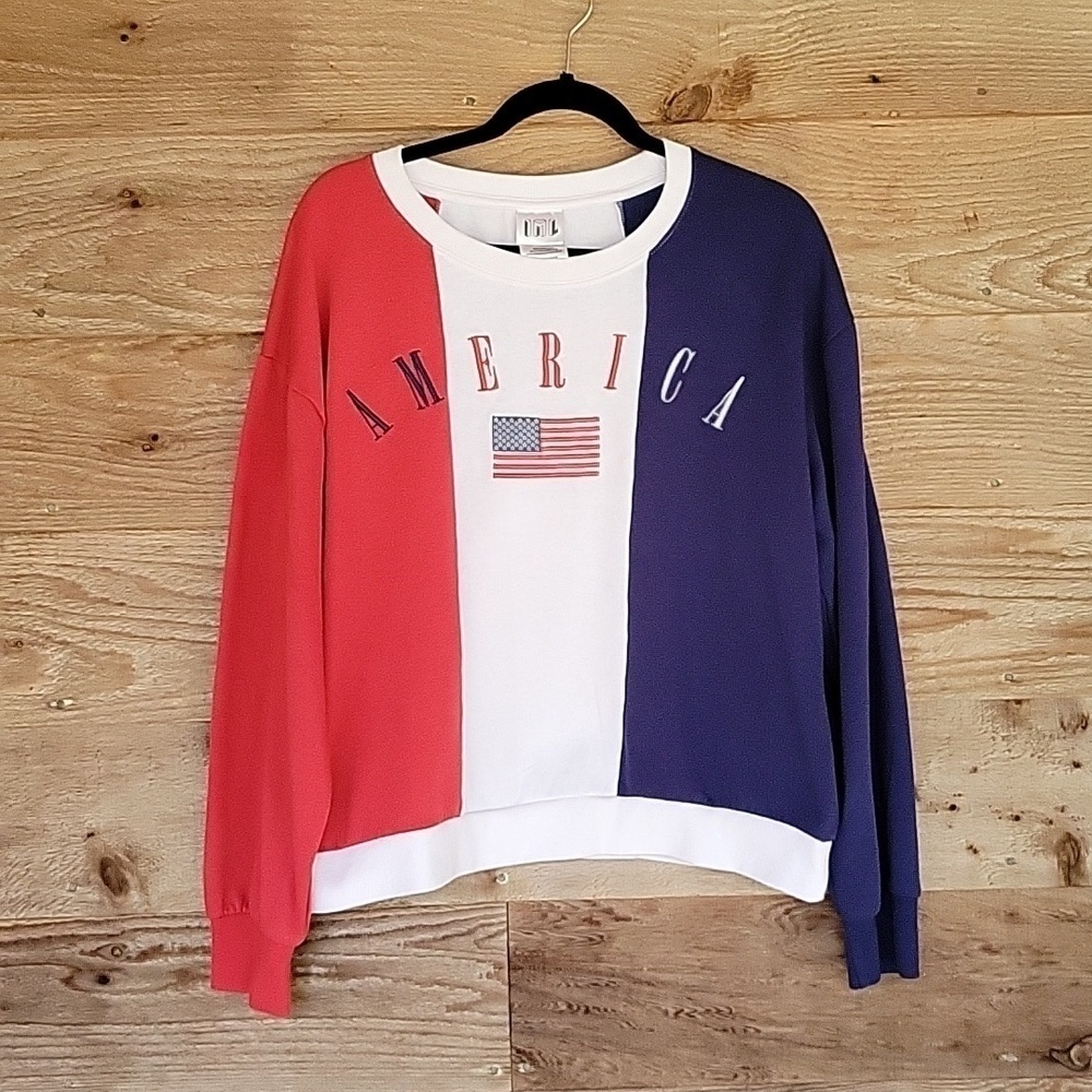 IML Isaac Morris Size Large America Graphic Sweatshirt